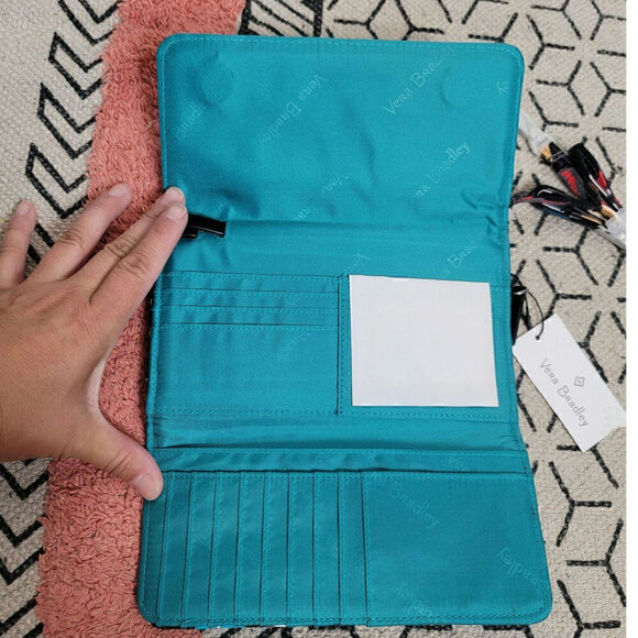 VERA BRADLEY WALLET CROSSBODY IN SPLASH FLORAL - Picture 5 of 10